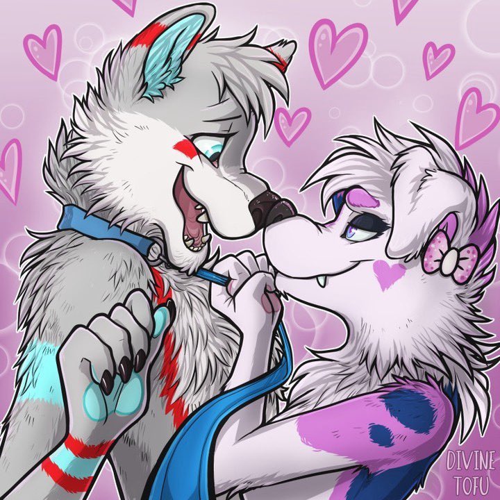 BlizzTheWolf's tweet image. I think I’m in danger 😅🩵💜

🎨: divinetofu