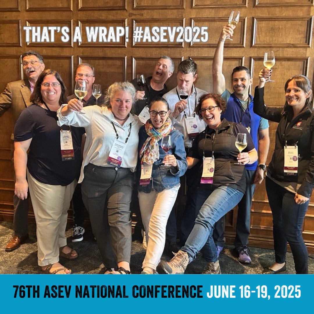 On behalf of the #ASEV Board, thank you to everyone who joined us in Monterey. This week reminded us why our industry is so special, even during difficult times. Our cups are overflowing. Cheers! #wine #grape #research
We hope to see you next year in Boise, Idaho!