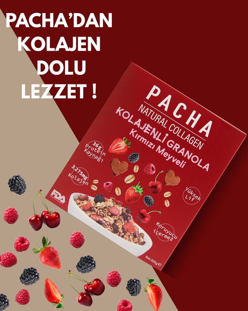 Kırmızı meyvelerin ferah aroması, kolajen ve proteinin gücüyle buluşuyor! 🍓💪
Pacha Kırmızı Meyveli Kolajenli Granola, güne enerjik başlaman için ideal.

✔️ 3275 mg kolajen
✔️ 36 g protein kaynağı
✔️ Yüksek lif

Tatlı bir kaçamak değil, sağlıklı bir tercih! <a href="/macrocenterTR/">Macrocenter</a>