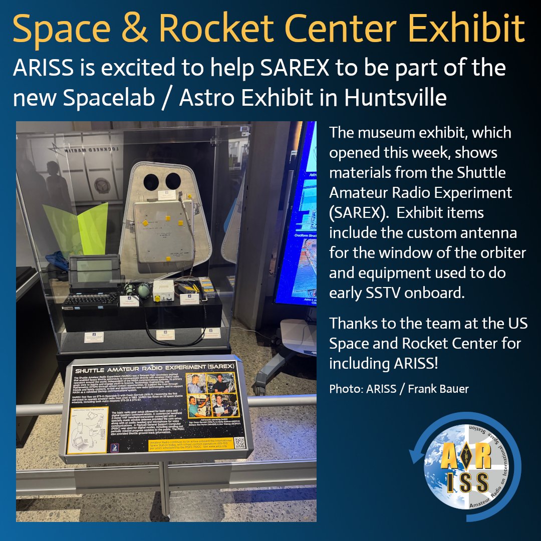 How did the Space Shuttle communicate via amateur radio?
Find out about SAREX communications as part of a new exhibit at the US Space &amp; Rocket Center in Huntsville, Alabama.