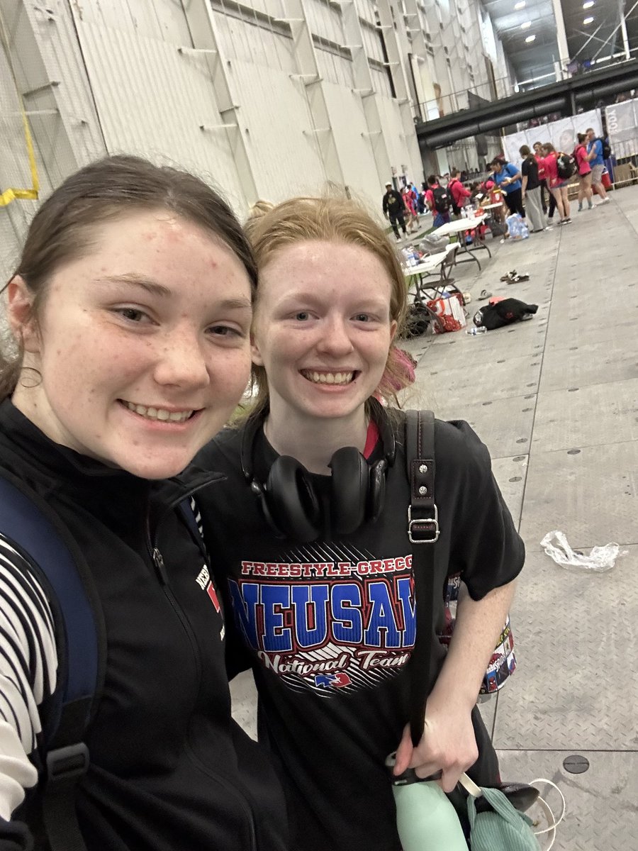 Quinn and Ella are enjoying their time on Team Nebraska at the 2025 Women's National Freestyle Duals