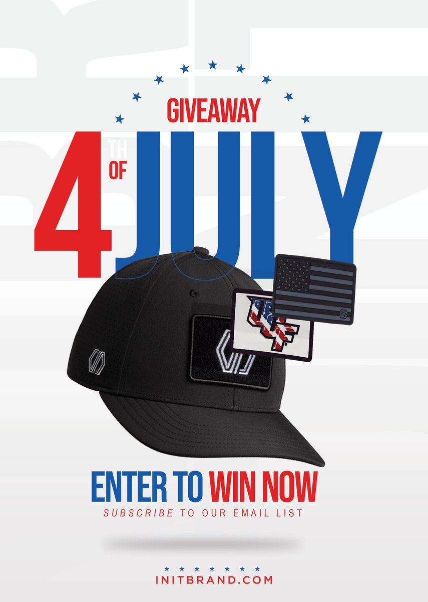 InitBrand's tweet image. 💥4th of July Giveaway💥 We’re giving away 1 hat + 1 patch to 3️⃣ lucky winners!
Entering to win is simple, subscribe to our email list on our website at INITbrand.com. Winners will be announced on July 4 🇺🇸