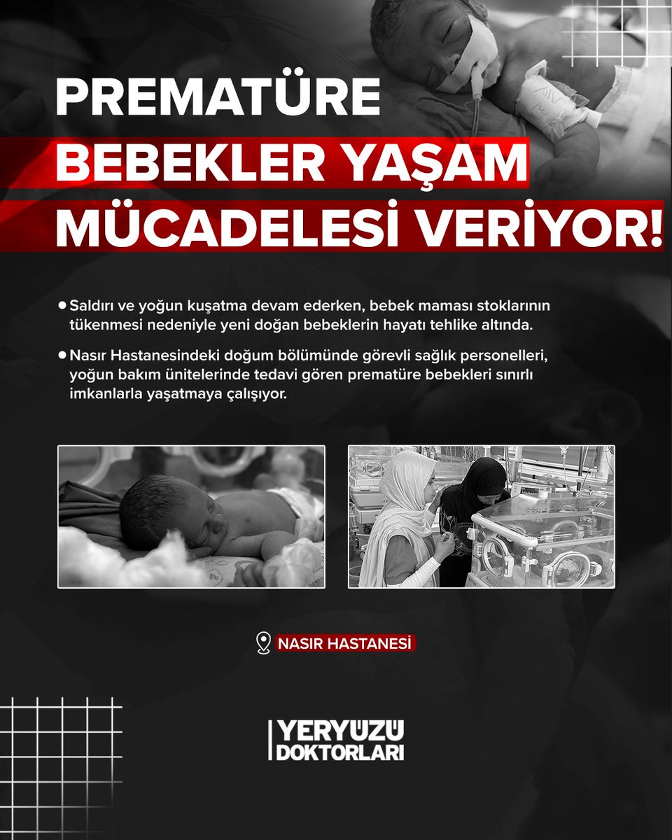 İnsani yardım bekleyen siviller hedef oluyor!

Gazze’de her gün onlarca sivil hayatını kaybederken prematüre bebekler de çok kısıtlı imkanlarla yaşam mücadelesi veriyor.

Gazze’de durum her dakika kötüye gidiyor.

Kaynak: <a href="/trthaber/">TRT HABER</a>