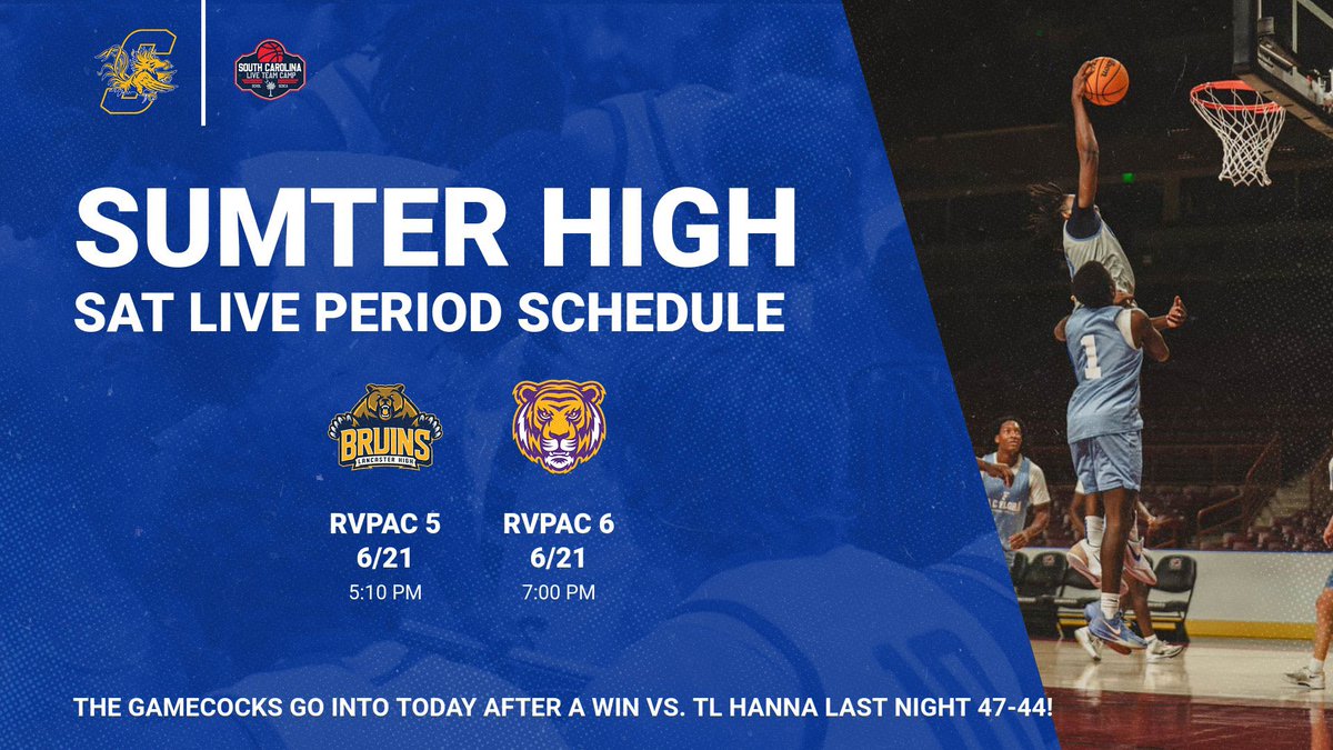 Sumter Gamecocks Boys Basketball (@gamecocksbball) on Twitter photo Day ✌️ in North Augusta! Come check us out at Riverview Park at 5:10 and 7:00!
#Rainingthrees 💛💙
<a href="/LouatTheState/">Lou Bezjak</a> <a href="/theitemsports/">The Item Sports</a> Day ✌️ in North Augusta! Come check us out at Riverview Park at 5:10 and 7:00!
#Rainingthrees 💛💙
<a href="/LouatTheState/">Lou Bezjak</a> <a href="/theitemsports/">The Item Sports</a>