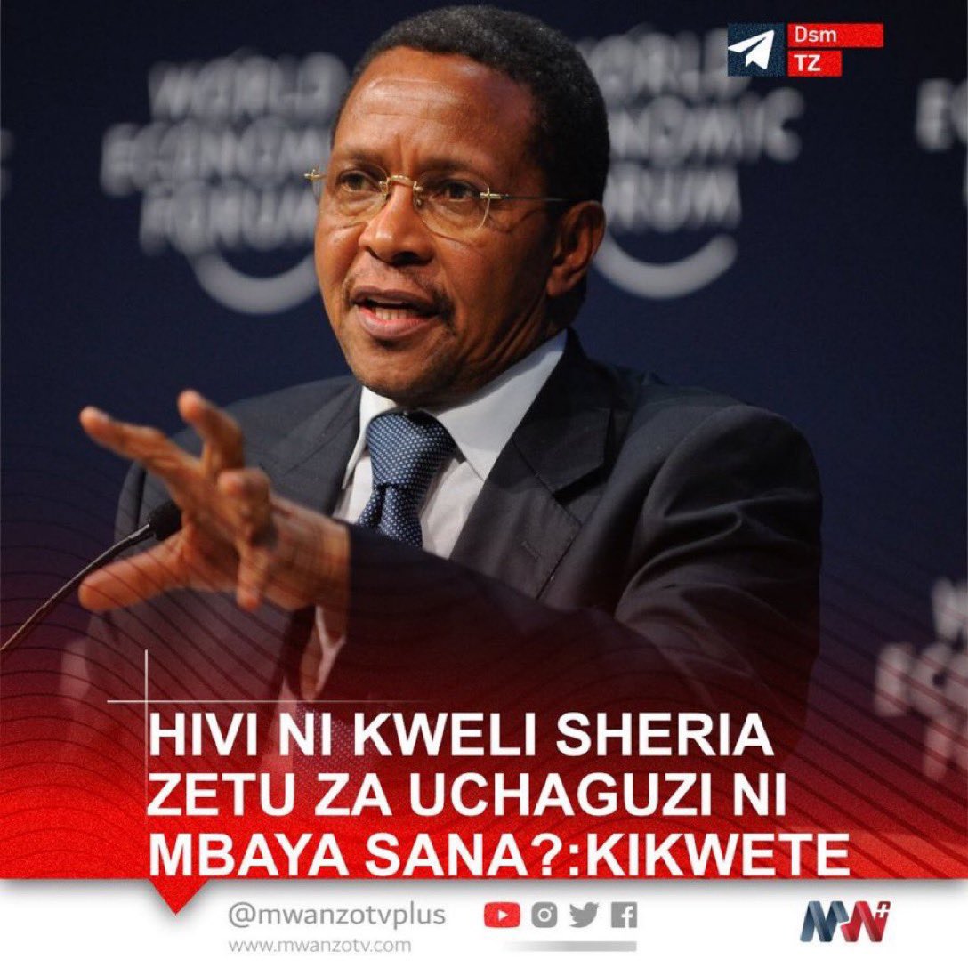 Maria Sarungi Tsehai (@mariastsehai) on Twitter photo FYI <a href="/jmkikwete/">Jakaya Kikwete</a>
Hakuna sheria mbaya kidogo na mbaya sana! Sheria mbaya ni sheria MBAYA. Full stop!
Ila kama unataka viwango basi sheria za uchaguzi za Tanzania ni mbaya SANA kuliko hata ya Uganda! Yaani mfano matokeo ya kura za urais eti huwezi kuzipinga mahakamani?! Ni ya FYI <a href="/jmkikwete/">Jakaya Kikwete</a>
Hakuna sheria mbaya kidogo na mbaya sana! Sheria mbaya ni sheria MBAYA. Full stop!
Ila kama unataka viwango basi sheria za uchaguzi za Tanzania ni mbaya SANA kuliko hata ya Uganda! Yaani mfano matokeo ya kura za urais eti huwezi kuzipinga mahakamani?! Ni ya