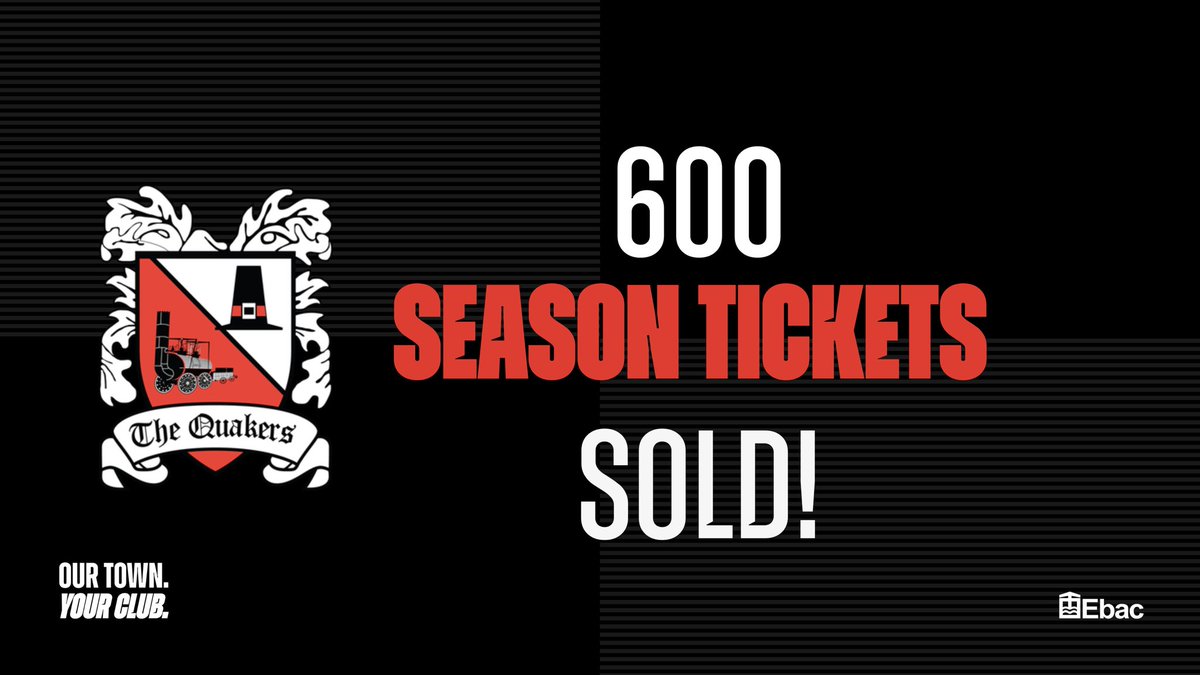 Since announcing the new signing Josh Scott we have hit 600 Season ticket holders! 

Don't forget you can join them by getting yours now 👇
yourclub.darlingtonfc.co.uk/season-tickets

#WeAreDarlo #yourclub