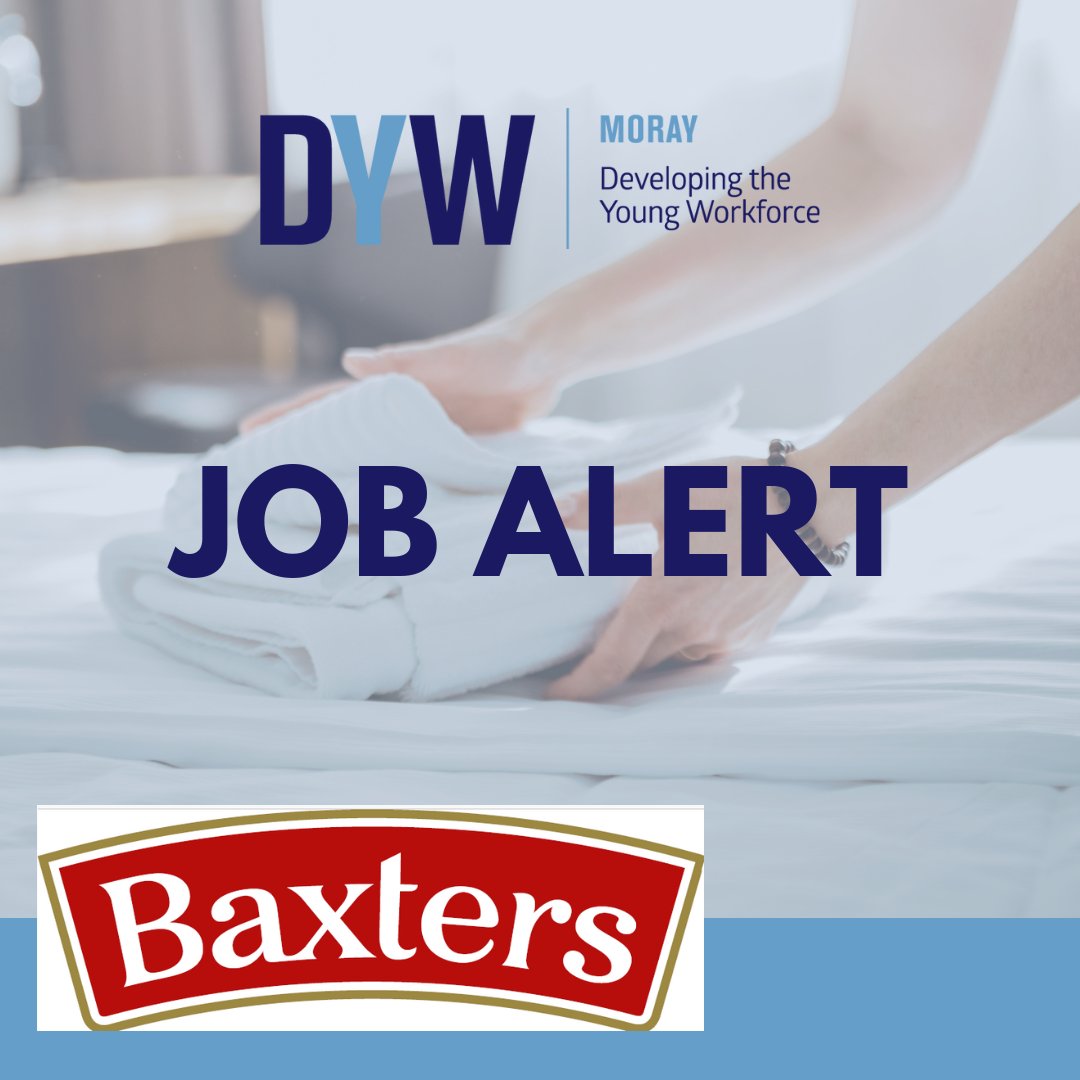DYWMoray's tweet image. 🏠 JOB OPPORTUNITY🏠
Baxters Food Group are looking to recruit a Housekeeper to join the team in Elgin!
For more information - dywmoray.co.uk/jobs/