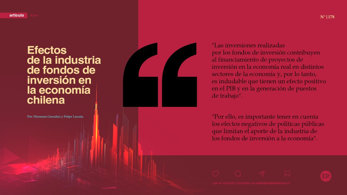📕 #ArtículosEP | Efectos de la industria de fondos de inversión en la economía chilena

🧠 El escrito recorre literatura previa, presenta antecedentes económicos, detalla datos y metodología, y muestra los resultados encontrados.

🔍 Léelo aquí: ow.ly/VWU350WapqL