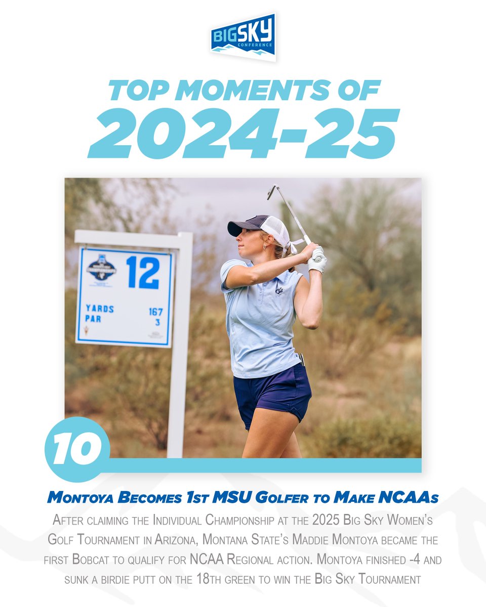 2024-25 Top Moments Countdown 🏔️

1️⃣0️⃣ | Montana State's Montoya qualifies for NCAA Golf Regionals

#ExperienceElevated