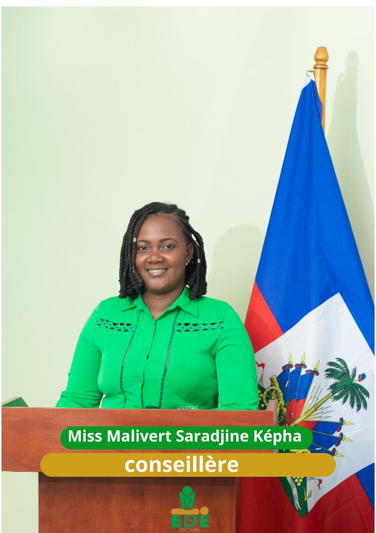 Le parti politique EDE a l’honneur de vous présenter Miss Malivert Saradjine, qui occupe les fonctions de Conseillère à la Coordination Nationale de @edesecours. Son engagement et son sens du service renforcent la dynamique de solidarité portée par notre mouvement.