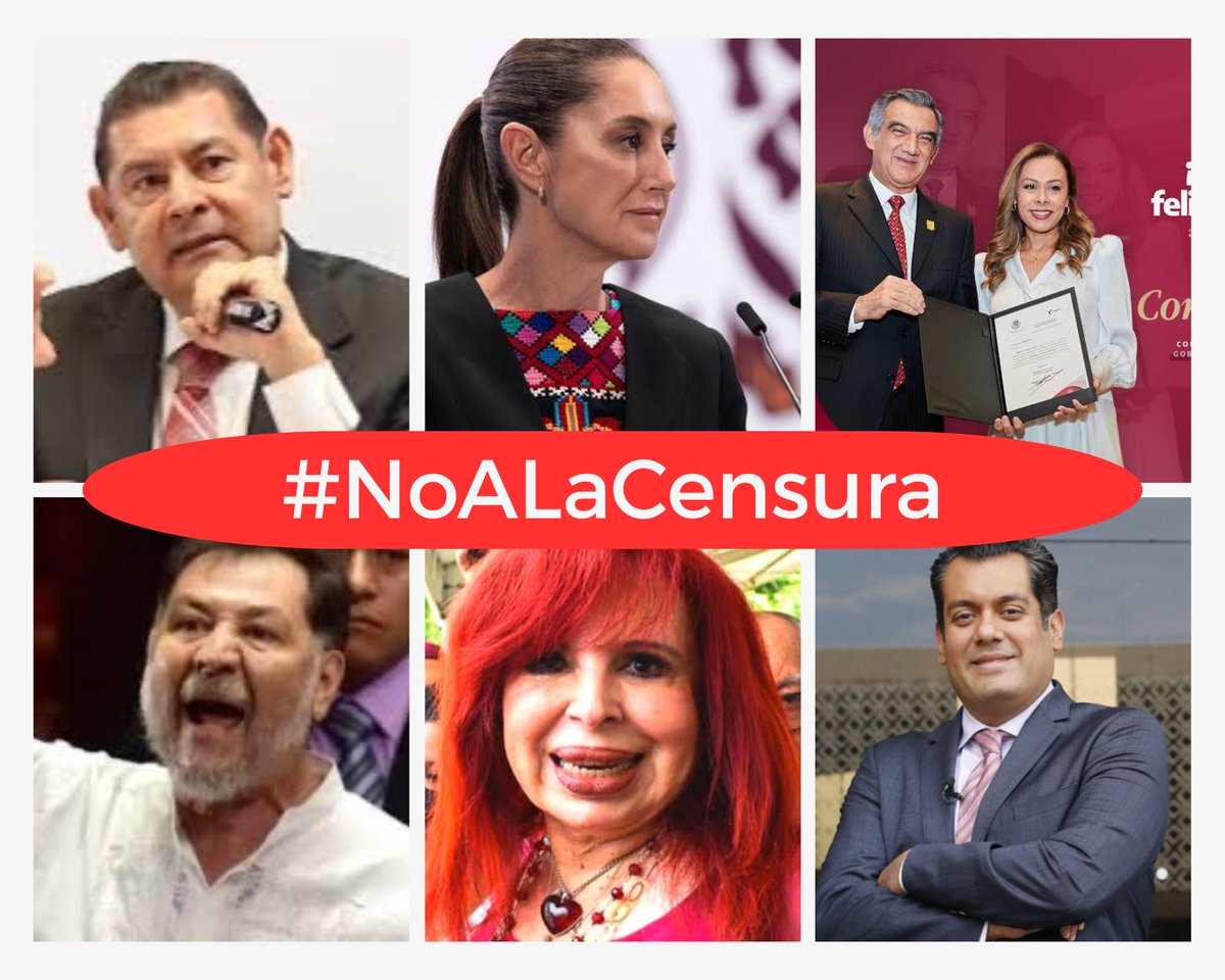 Lo que está pasando en #México es inadmisible, no podemos quedarnos callados ante el consiente y repetitivo acto del gobierno de censurar ciudadanos simplemente porque los señalan y evidencia como lo que son:
UNOS MARRANOS.

Recuerden que así como a Héctor, a Karla, a Laisha, a