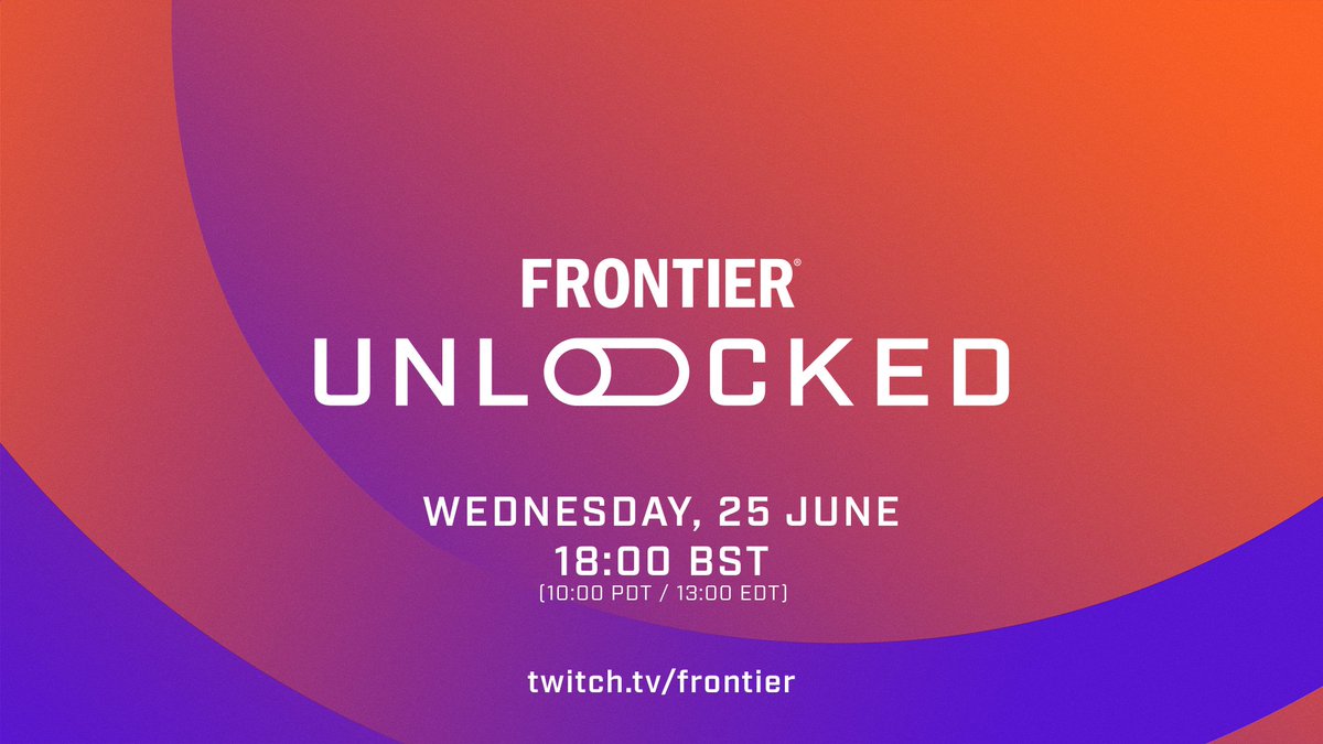 📸 Join us on Wednesday 25 June at 6pm BST, where we'll be sharing all the latest news and updates on Jurassic World Evolution 3, Planet Coaster 2, Planet Zoo and Elite Dangerous.

🔗 twitch.tv/frontier
