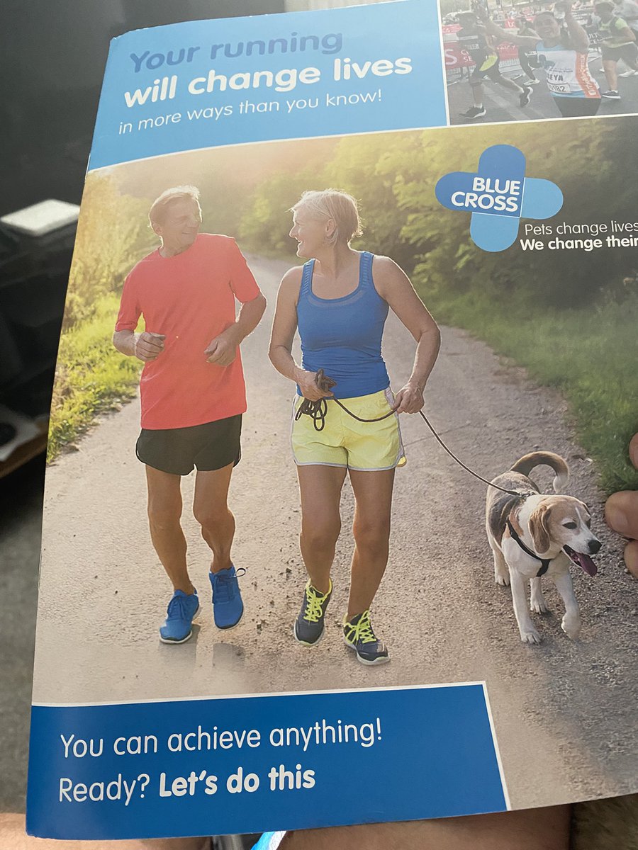 Thank you <a href="/The_Blue_Cross/">Blue Cross UK</a> for my pack and running shirt
