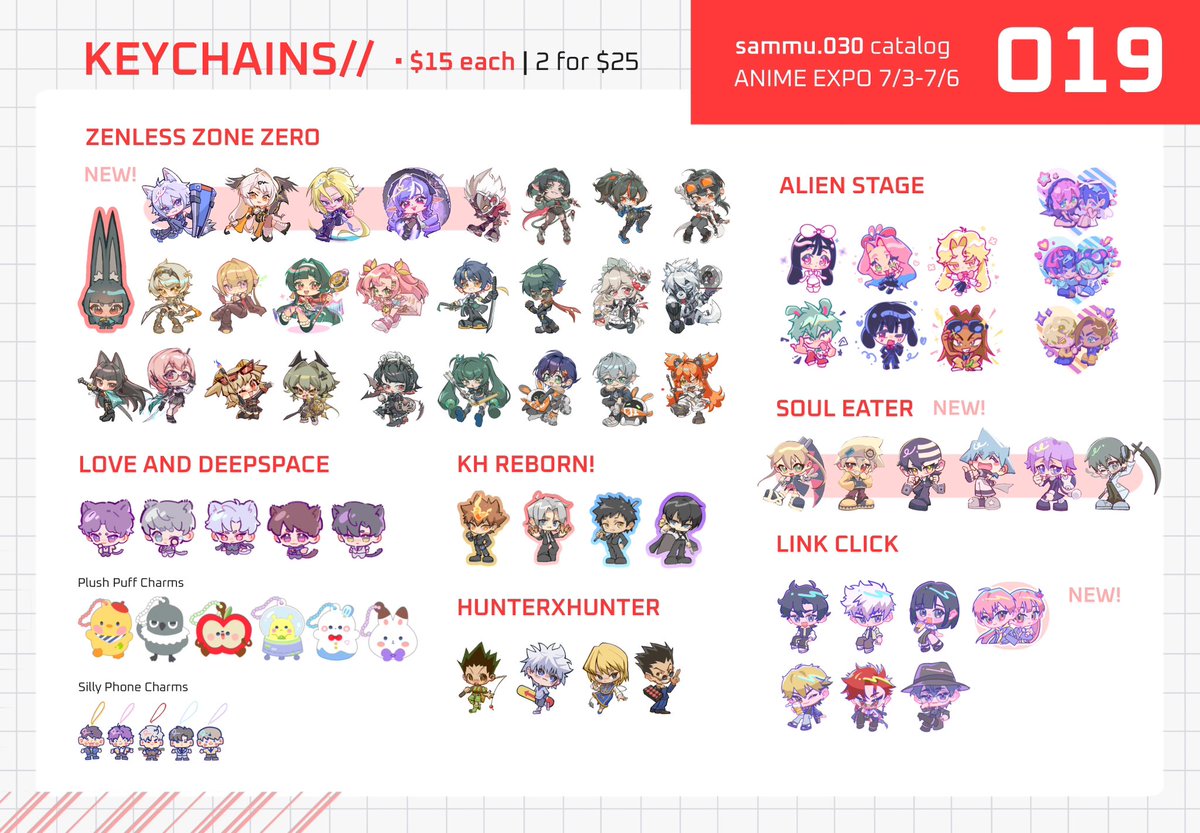 sammu_030's tweet image. CATALOG FOR ANIME EXPO!! πππ if u want some cool zzz, link click, reborn, lads, soul eater merch come to me pls at Table O19!!! π©·π©·π©·
Stamp rallies linked below! π§·
βοΈ(1/2) rts and saves appreciatedβοΈ
#AX2025 #AnimeExpo2025 #AXCatalog2025 #AXArtistAlley2025 #AXCatalog