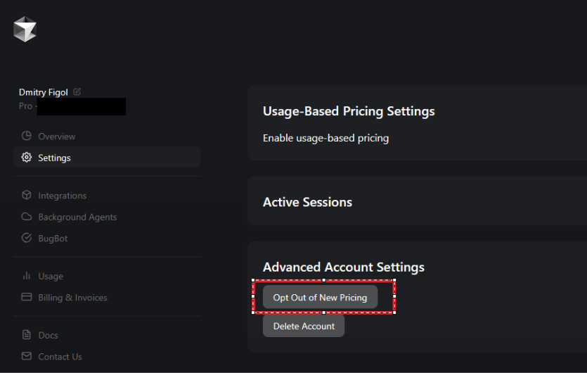 I am quite salty about the way <a href="/cursor_ai/">Cursor</a> rolled out changes to pro plan. everything is so vague now with regards to usage and rate limits. also liking how they just  forced everyone into the new pricing and hid the switch.