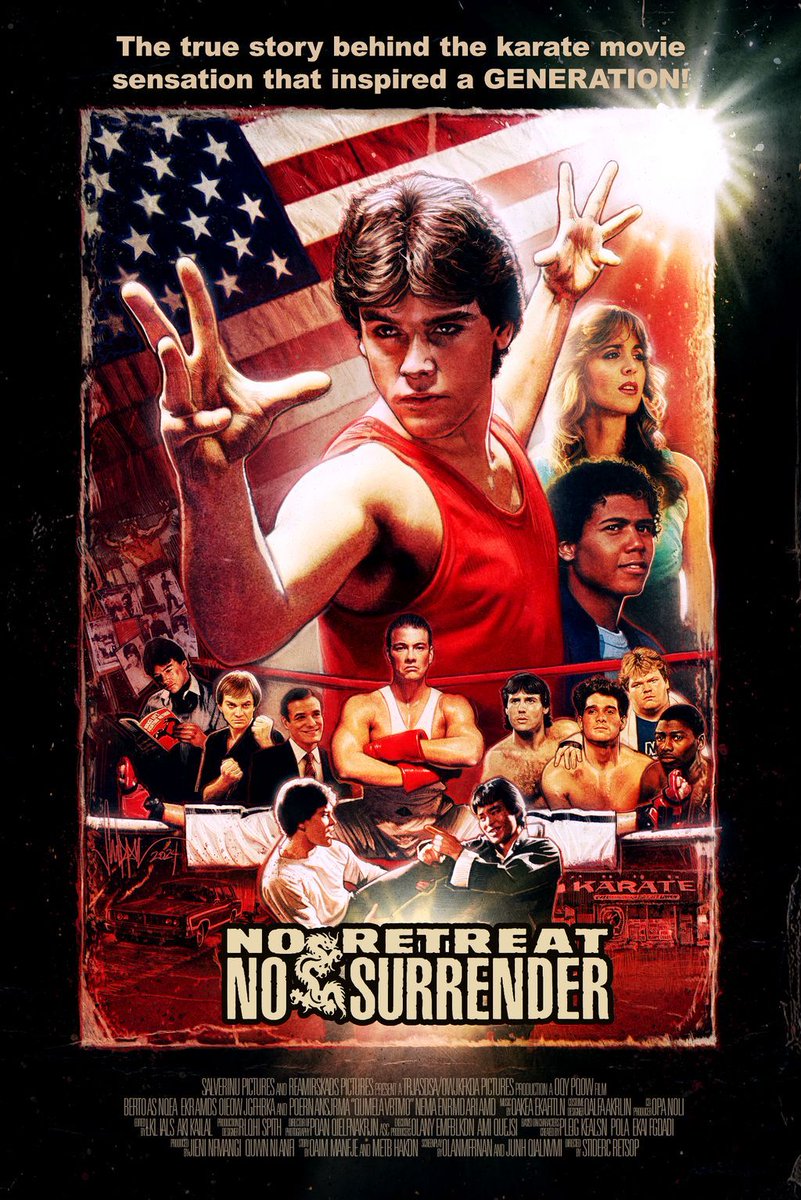 The Untold Story of 'No Retreat No Surrender' | Documentary Film Poster | Oliver Harper | Sean Lowe | 2024 — PAUL SHIPPER STUDIO paulshipperstudio.com/no-retreat-no-…