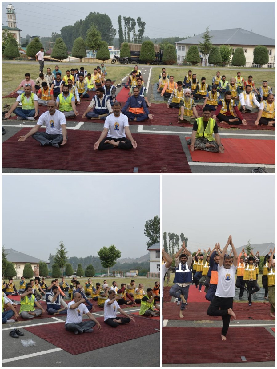 International Yoga Day 2025, celebrated  across PD Awantipora.The event witnessed enthusiastic participation from officers and officials, aimed at promoting physical health, mental well-being, and inner peace through the practice of Yoga. <a href="/JmuKmrPolice/">J&K Police</a> <a href="/KashmirPolice/">Kashmir Zone Police</a> <a href="/DigSkr/">DIG, South Kashmir Range</a>