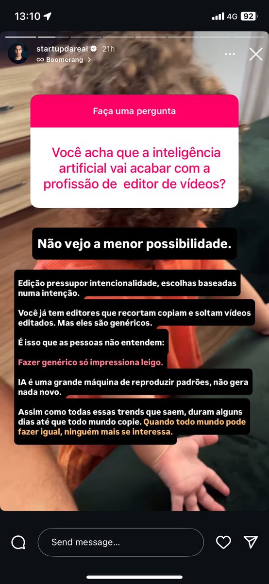 thevideoseed's tweet image. a resposta definitiva pra mim se &quot;IA substitui editor&quot; é essa do @startupdareal