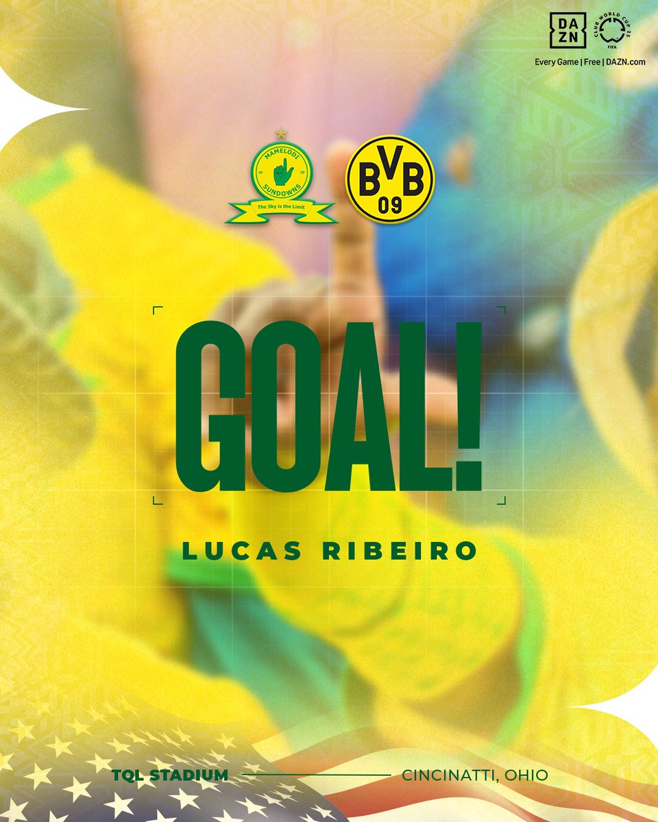 10’ GOOOOOOOOOOOOOOOOAAAAAL! Ribeiro finds himself in space , dribbles through on goal and tucks the ball into the back of the net! 

#Sundowns #FIFACWC #TakeItToTheWorld #AfricaToTheWorld