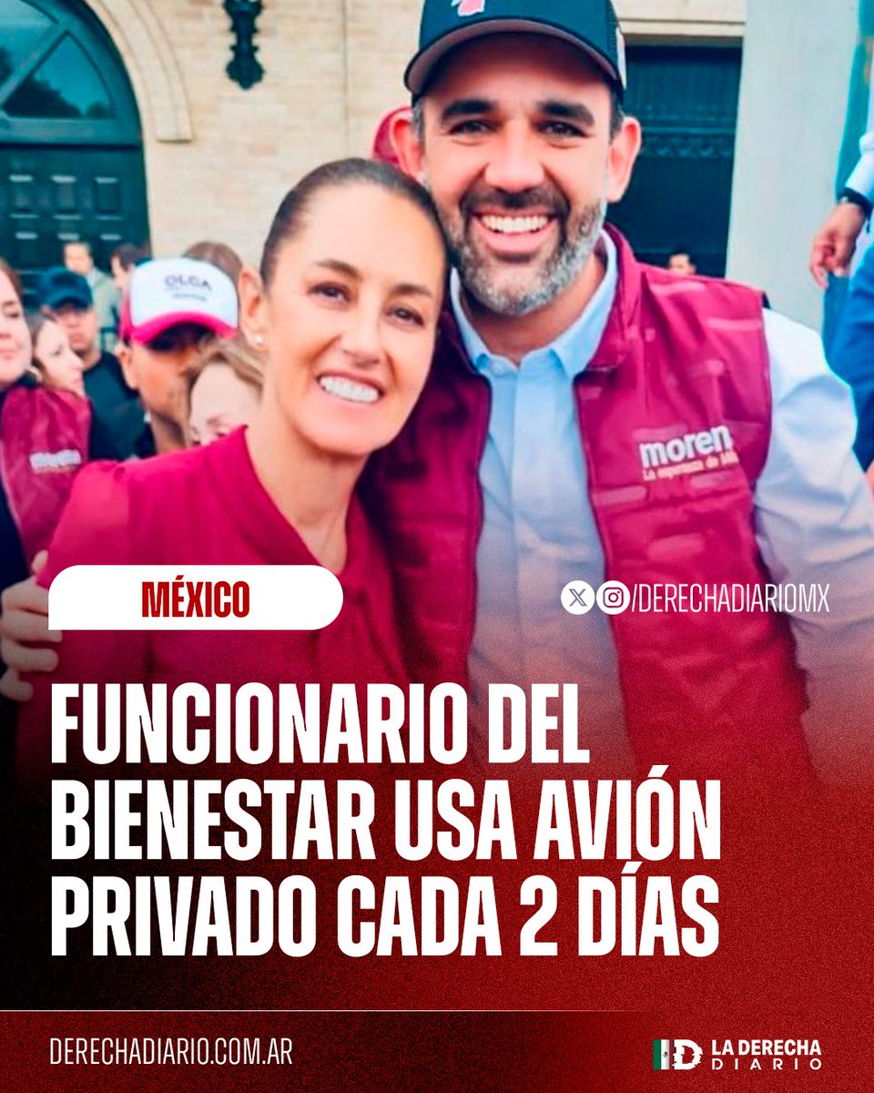 🇲🇽 | La "austeridad republicana" de Morena: El delegado del Bienestar en Coahuila e hijo del gobernador morenista de Tamaulipas, Américo Villarreal Santiago, viajó 25 veces en un jet privado solo entre enero y marzo de este año: El costo de los viajes fue de casi 800 mil pesos,