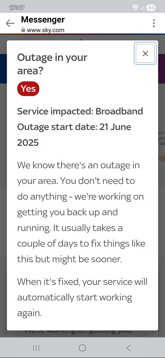 cvickyw's tweet photo. @SkyHelpTeam Basically it's knackered. No other info. Not the best at updating your customers! https://t.co/FGabL8nK66