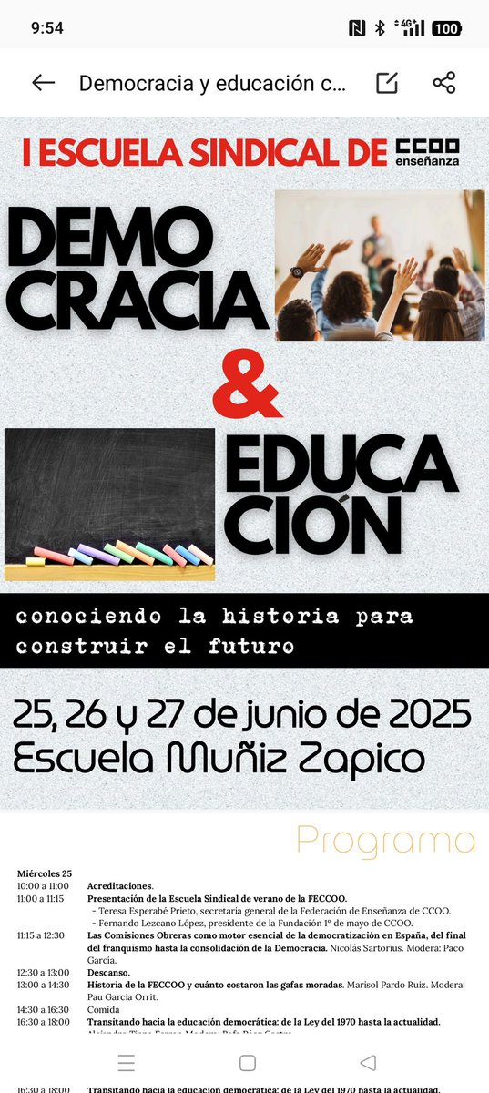 📚El jue.26 presentamos LIBROS CON MEMORIA en el congreso de Educación de CCOO en MADRID.
 
📌"Que no nos roben la memoria ni el derecho a transmitirla en las aulas". Junto a Isabel Alonso, Silvia Casado y Diego Rodríguez

🎯Conócenos🔽
editorialvinatea.com/producto/lecci…

<a href="/zetahv/">Zoraida Hijosa /❤️</a> <a href="/XEiM_PV/">Xarxa Educació i Memòria del País Valencià</a>
