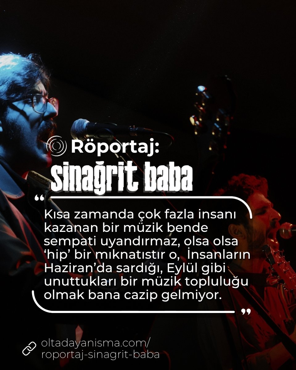 ritimruhu's tweet photo. 🎤 Sinağrit Baba Röportajı Yayında!

🎸 Grubun üyeleri Fethi Yıldırım ve Samet Karadeniz; üretim süreçleri, grup içi dinamikleri, bağımsız kalma tercihleri ve yeni şarkılarının arka planına dair sorularımızı yanıtladı.

🔗 https://t.co/q2DUei083r

@bolselam_samet https://t.co/8kiowKSEAO