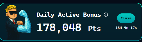 Still 0 activity the last 48h on <a href="/virtuals_io/">Virtuals Protocol</a>, and im good with that.
Points keep rollin’ in.

Just keep pledging the expiring ones and stackin’ while we wait for the market to rebound.

Gotta be some more cooks incoming. It aint over yet.

Up and up, Virgens