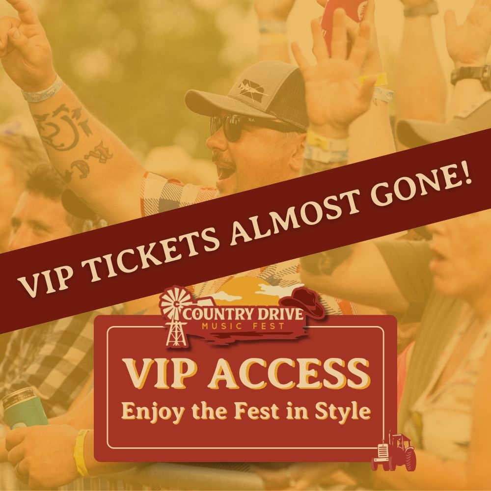 Countrydrvelive's tweet photo. 🚨 VIP ALMOST GONE! 🚨

We’re down to the last few VIP tickets for Country Drive Music Fest!

Get premium access, prime viewing areas, private bar, and more!

🎟️ VIP won’t last — grab yours before they’re gone at https://t.co/Jzpn3scL1D

#Countrydrivemusicfest https://t.co/b9ojTAJQBT