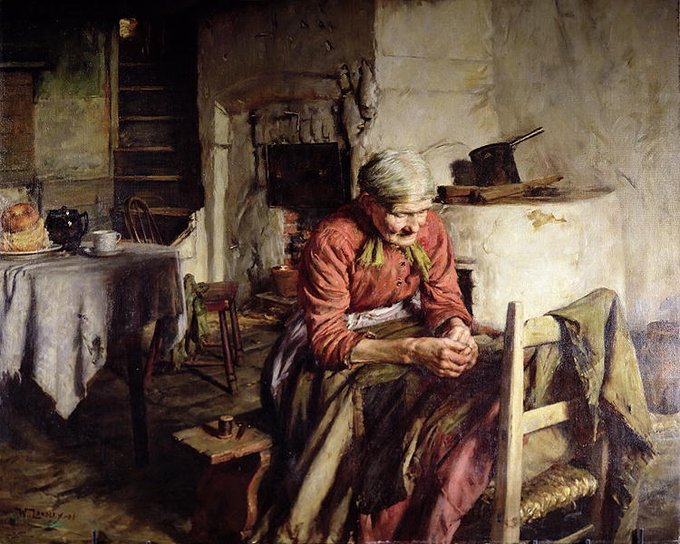 WALTER LANGLEY
Pintor Inglés
Acuarelista
1852-1922
Óleo s/ Lienzo - 109x133
"Recuerdos" - 1906