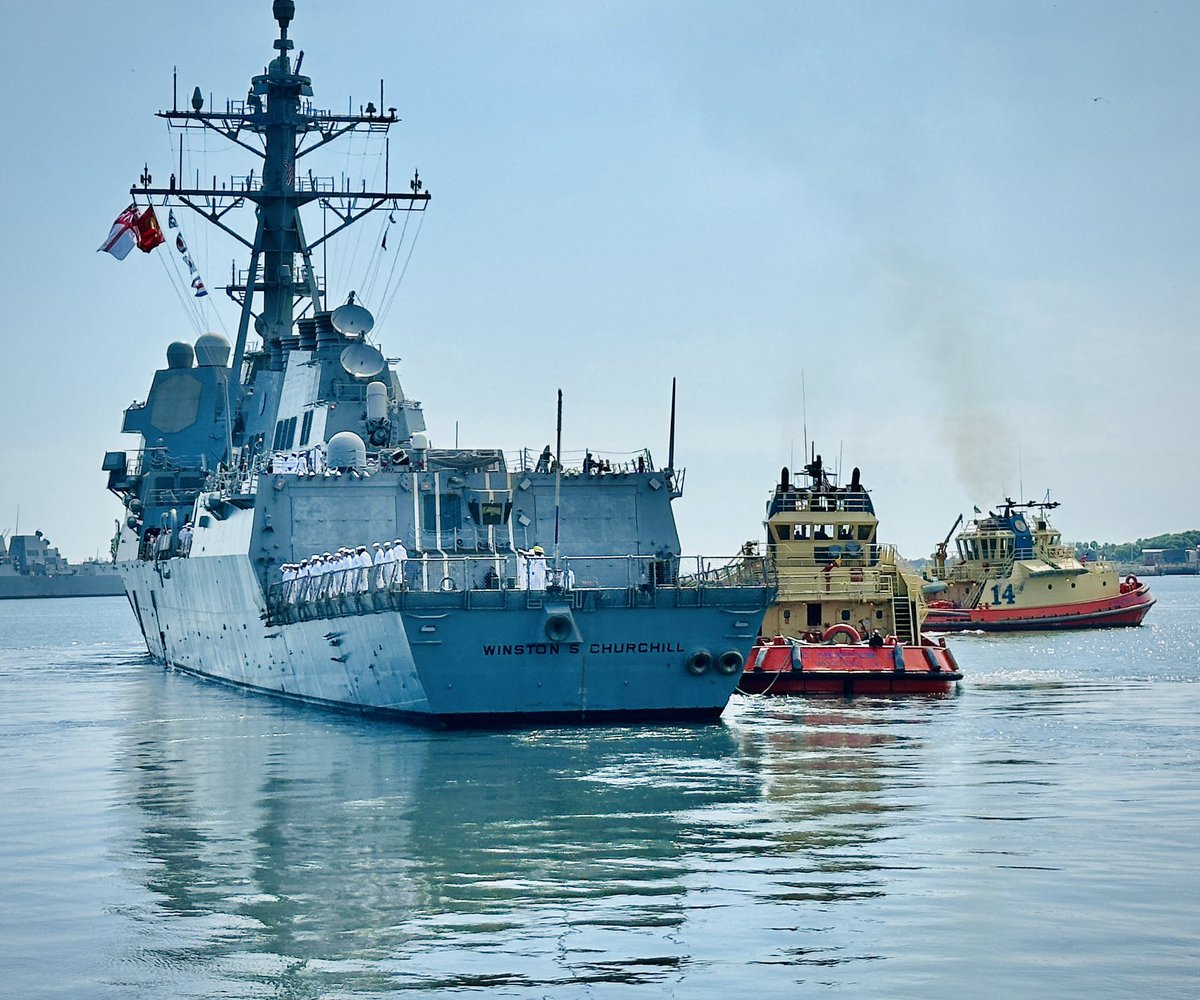 NS_Mayport's tweet image. ๐บ๐ธUSS Winston S. Churchill (DDG 81) departed Mayport today for a scheduled deployment as part of the Gerald R. Ford Carrier Strike Group.
The strike group is scheduled to conduct a routine deployment to the U.S. European Command area of responsibility.