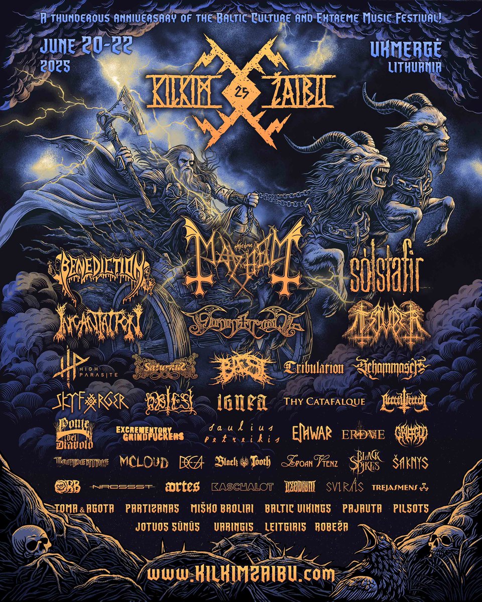 First stop, Lithuania 🇱🇹 —  Nice way to begin the summer

Kilkim Žaibu XXV fest 
Lėnas lakeside 
June 22nd, Sunday
Perkūnas stage - 23:50 - 01:00

kilkimzaibu.com/en

#iceland #Lithuania #musicfestival