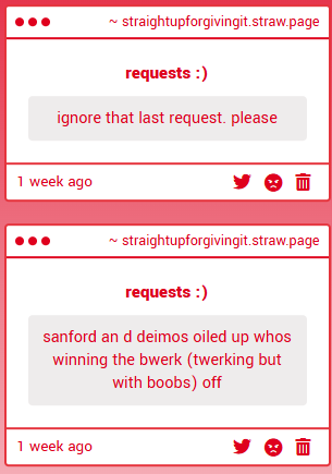 forgivemenaut's tweet image. 1) Aww thanks! I promise I'm really nice please don't be afraid to talk to me : p
2) Yes of course : ) It's okay if people use my art as long as there's no malicious intent
3) How can I ignore that.
4) See I think S has firm pecs and D has soft pecs so its just up to preference