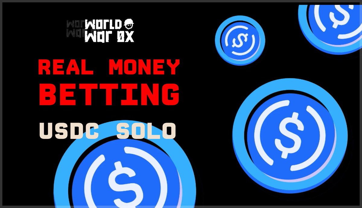 🎯 REAL MONEY BETTING is coming to World War 0x.
Get ready for USDC SOLO — where every spawn counts.
Launching July.

$USDC #USDC #SOL #Solana #Web3 #P2E