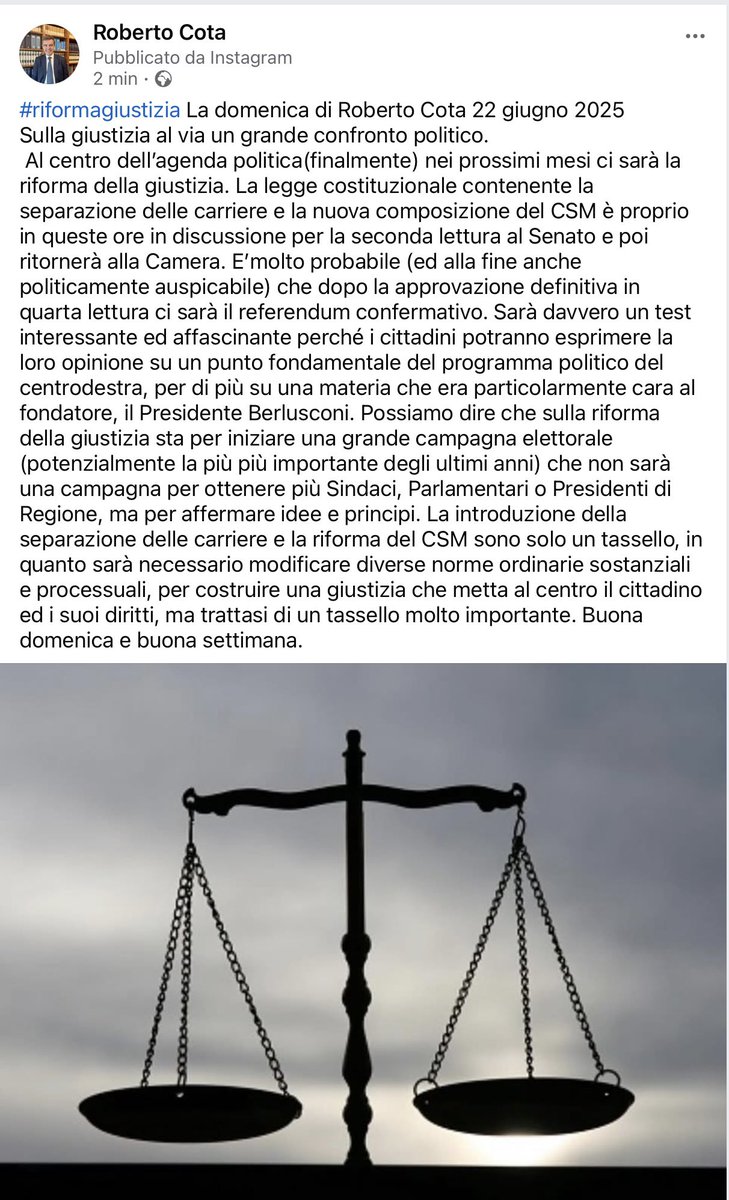 #riformadellagiustizia la domenica di <a href="/roberto_cota/">Roberto Cota</a>