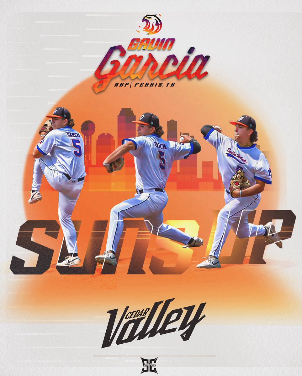 I want to start off by thanking Coach Dally for giving me the opportunity to further my academic and baseball career at Cedar Valley. I also want to thank all the coaches and family that believed in me and most of all my parents. GO SUNS☀️