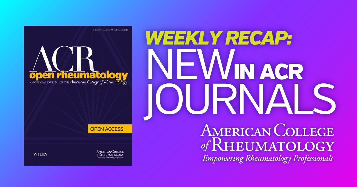 ACR_Journals (@acr_journals) on Twitter photo New this week in ACR Open Rheumatology
📖 Using clinical labs to distinguish between disease flare and infection in SLE patients with fever
doi.org/10.1002/acr2.7…
📖 Examining muscle biopsies to define phenotypes and features of muscle vasculitis
doi.org/10.1002/acr2.7… New this week in ACR Open Rheumatology
📖 Using clinical labs to distinguish between disease flare and infection in SLE patients with fever
doi.org/10.1002/acr2.7…
📖 Examining muscle biopsies to define phenotypes and features of muscle vasculitis
doi.org/10.1002/acr2.7…
