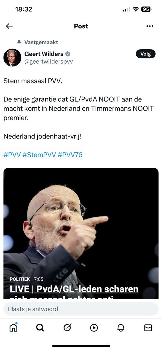Zegt onze nationale, obsessieve, haatzaaier. Nederland is klaar met jouw eenmansbedrijfje. Met wie overleg jij eigenlijk? Ah zoveel valt er sowieso niet te overleggen, je hebt maar 1 obsessie en dat is (moslim) haat!