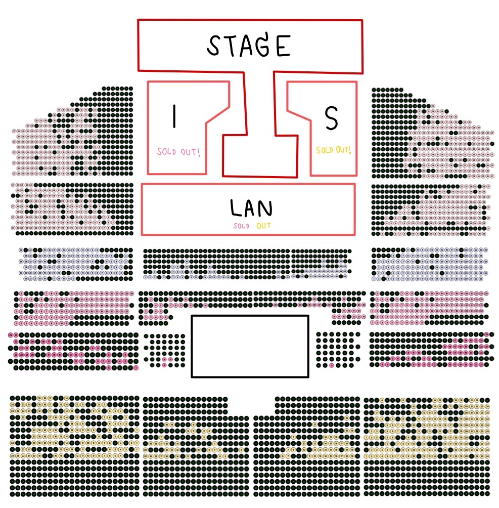 อัพเดตผังคอนอาซึล ใครยังไม่มีบัตรยังสามารถเข้าไปซื้อได้นะคะ มาดูอาซึลกันเยอะๆน้าา🥺🩷💛

#RedVelvet_IRENE_SEULGI_BALANCE_BKK