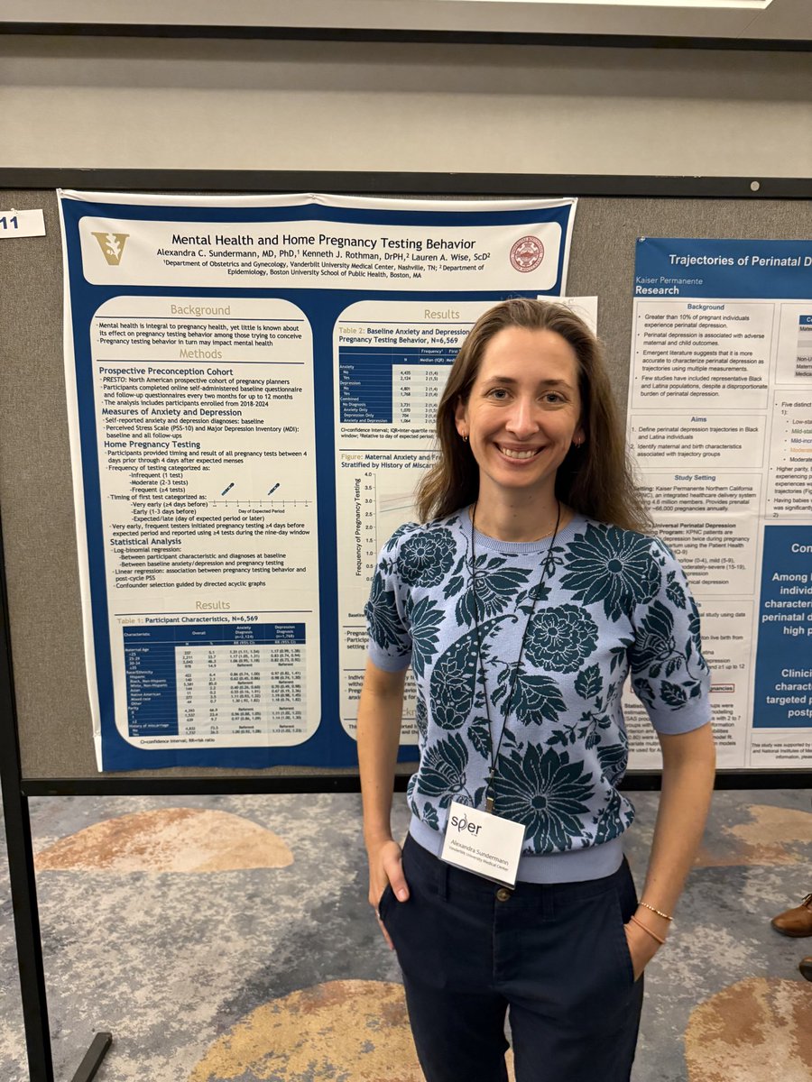 Mental health and home pregnancy testing behavior in PRESTO cohort presented by Dr. Alexandra Sundermann #sper2025 #ser2025