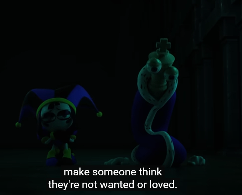 NebulaicKiwi's tweet photo. TADC SPOILERS AHEAAAD
-
-
-
-
-
-
-
Ima yap about several things so bare with me here

The things that Kinger has said in episode 3 to what Jax says here. Thing is both of them are right in their own regard. No ones really in the wrong depending on the perspective of things. https://t.co/R9gVQnvgFg