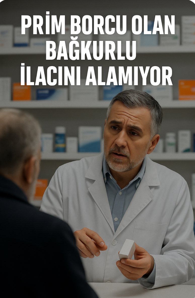 Prim borcu olan Bağkurlu ilacını alamıyor!
Hastalıkta bile ceza ödetilen bir sistem bu!
İşçi SGK’lıyken tedavi hakkı var, Bağkurluya yok mu?
Bu mudur sosyal devlet?
#Bagkur #Prim #İhya #Ciftci
<a href="/isikhanvedat/">Prof. Dr. Vedat Işıkhan</a>   
<a href="/RTErdogan/">Recep Tayyip Erdoğan</a>