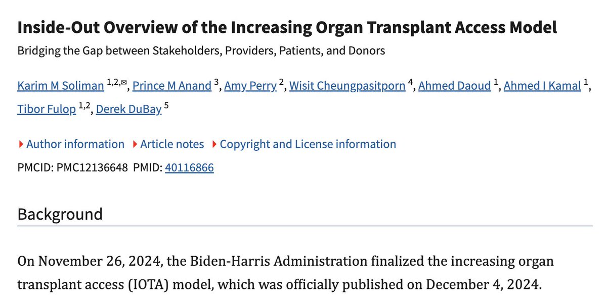 As IOTA approaches, some practical recommendations for stakeholders. <a href="/CMSGov/">CMSGov</a> <a href="/ASTSChimera/">ASTS</a> 
pmc.ncbi.nlm.nih.gov/articles/PMC12…