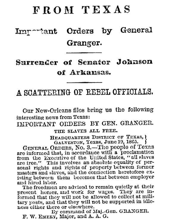 #OTD in 1865, #USArmy Maj. Gen. George Granger issued General Order No. 3, enforcing the Emancipation Proclamation. Over the years, June Nineteenth became known as "Juneteenth," a day to celebrate the end of slavery. #Juneteenth became a federal holiday in 2021. 

#AUSA #AUSAorg
