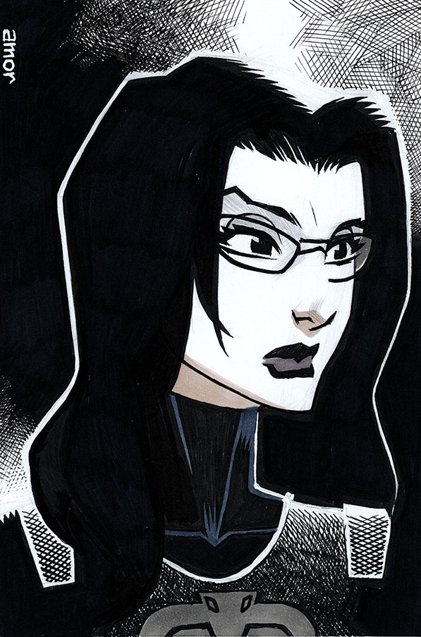 JohnAmor's tweet image. 64/365: BARONESS
4x6; ink and marker on bristol

#gijoe #cobrabaroness #femmefatale #comicart #illustration #traditionalart #gijoecobra #villainess