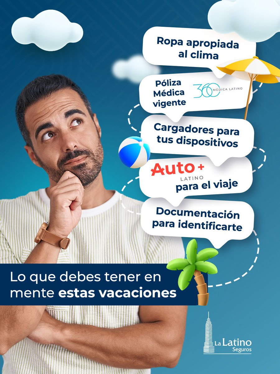 Tu maleta lista, ¿pero tu seguro también?
No salgas sin la protección que te puede salvar de un susto en vacaciones ✈️

#LatinoSeguros #Seguros