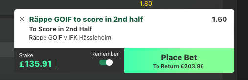 CDL_Profits's tweet photo. £25 - £1,000  
Bet 3: Sweden
£135.91 returns £203.86 https://t.co/gBaW5gPmde