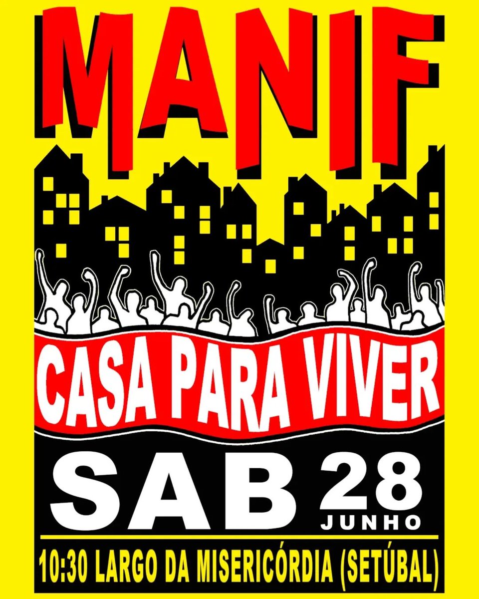 SETÚBAL 🚨

No dia 28, às 10h30, contamos contigo no Largo da Misericórdia para exigirmos, juntos, casa para viver!

Partilha e traz amigos!