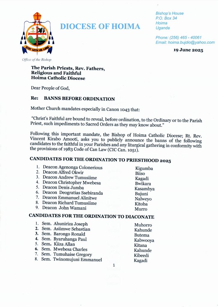 Hoima Diocese tweet media