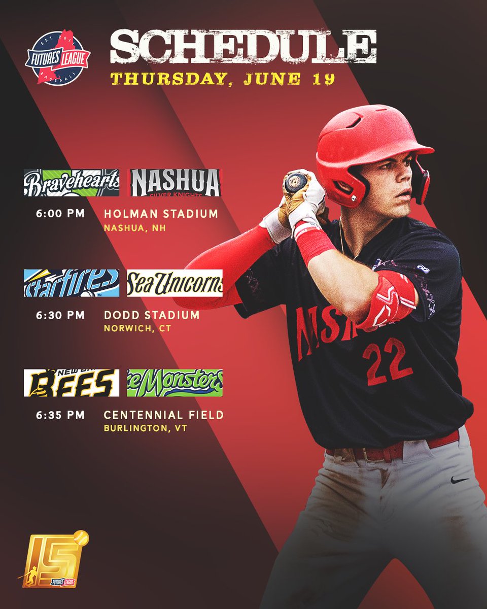 Three games in three states in the #FuturesLeague tonight!

The #SilverKnights⚔️ and #VTLakeMonsters🐊 both aim for another home win, while the #Starfires✈️ look to stay on track down at #SeaUnicorns🦄.